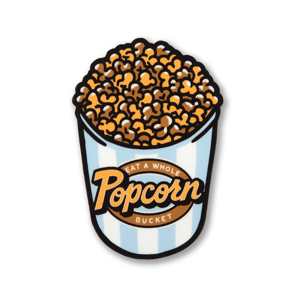 Chicago Popcorn Bucket Sticker Transit Tees Impulse - Decorative Stickers