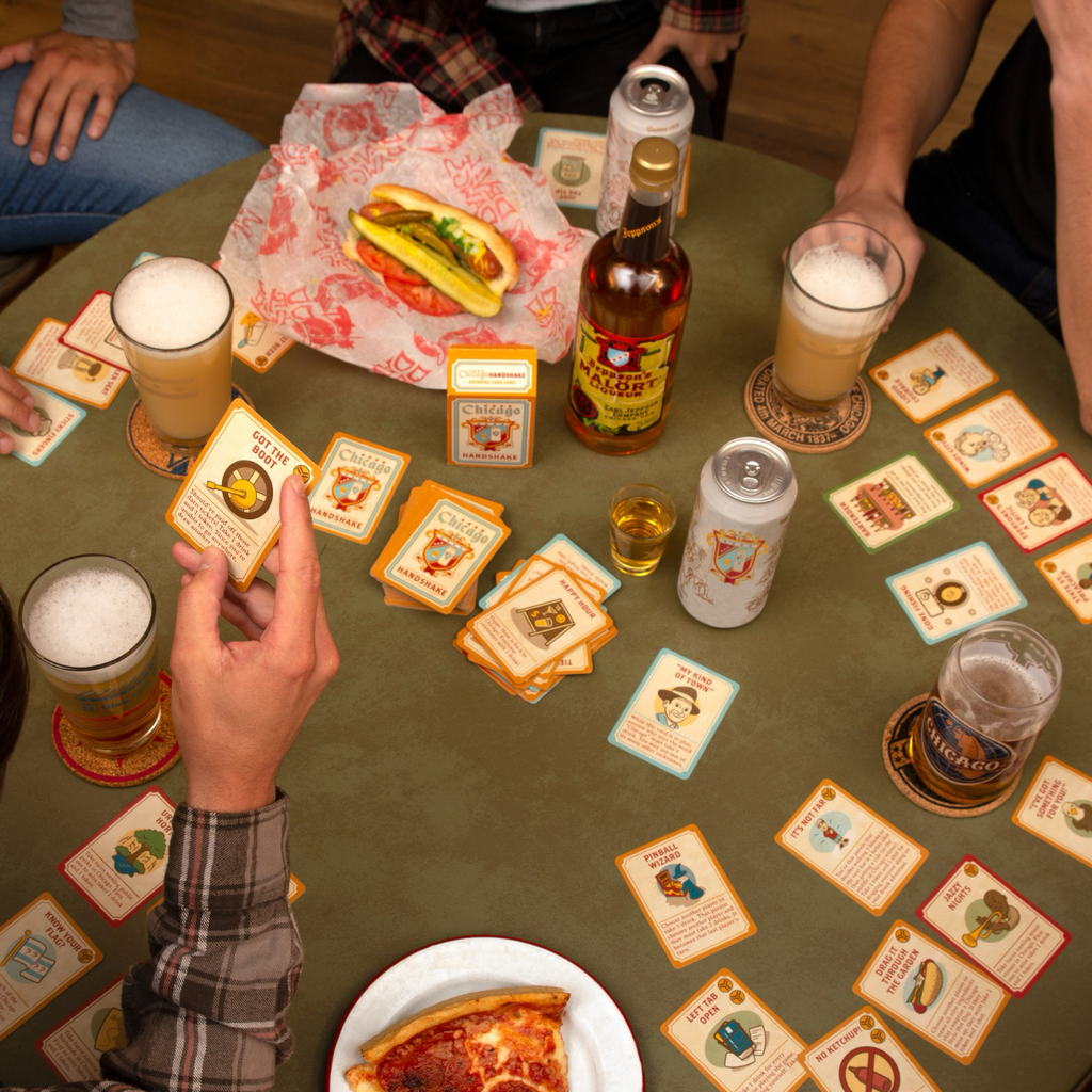 Chicago Handshake Drinking Card Game Transit Tees Toys & Games - Puzzles & Games - Games