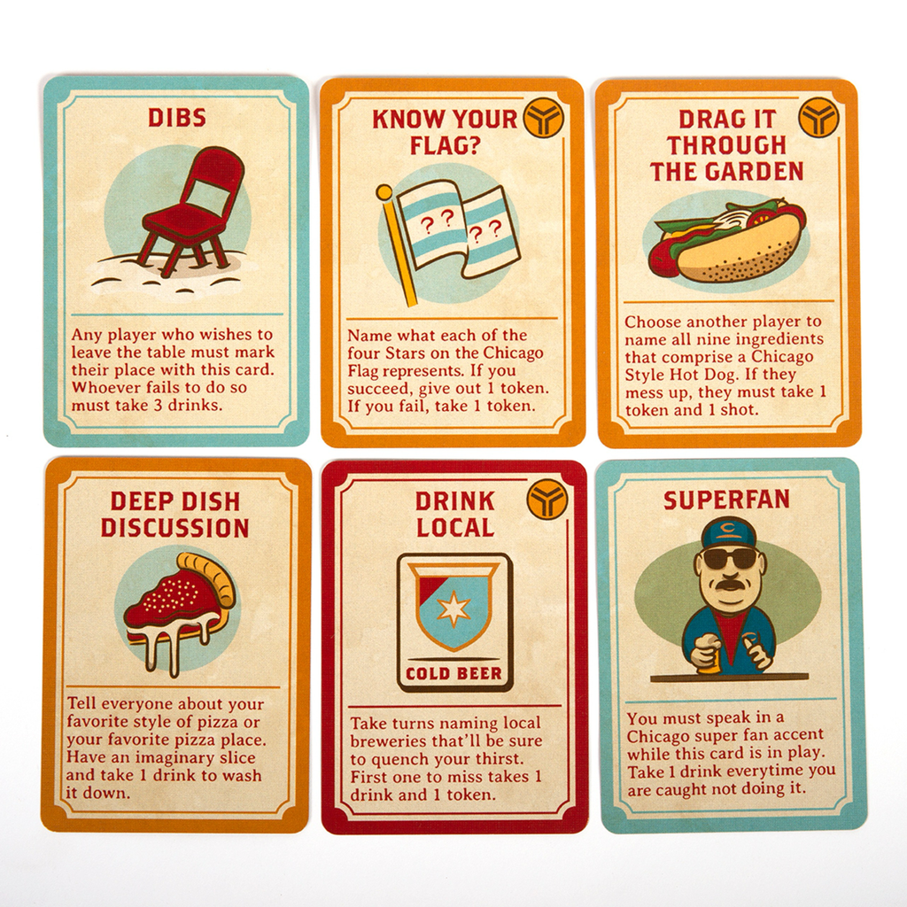 Chicago Handshake Drinking Card Game Transit Tees Toys & Games - Puzzles & Games - Games
