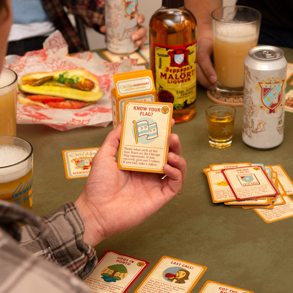 Chicago Handshake Drinking Card Game Transit Tees Toys & Games - Puzzles & Games - Games