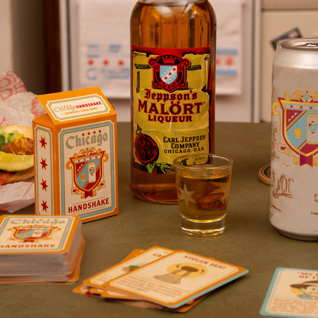 Chicago Handshake Drinking Card Game Transit Tees Toys & Games - Puzzles & Games - Games