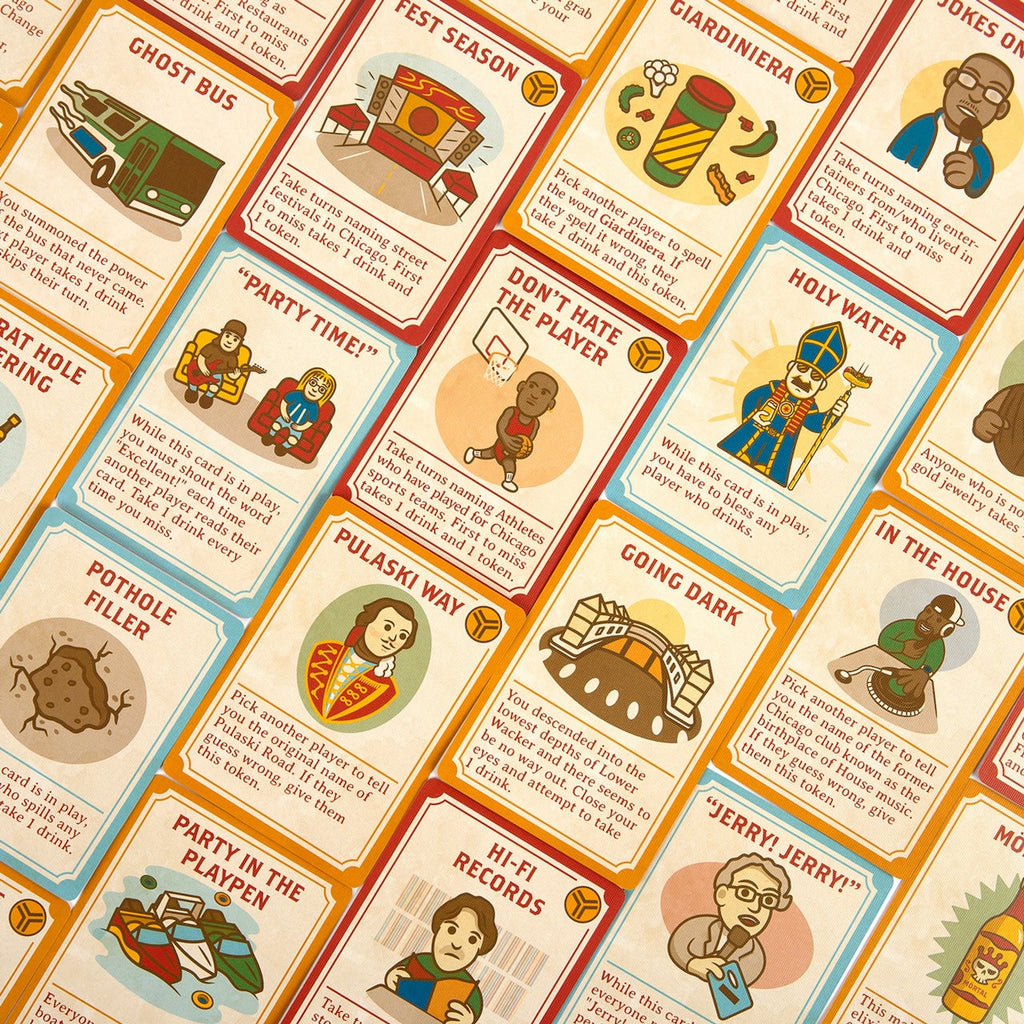Chicago Handshake Drinking Card Game - Second Round Transit Tees Toys & Games - Puzzles & Games - Games