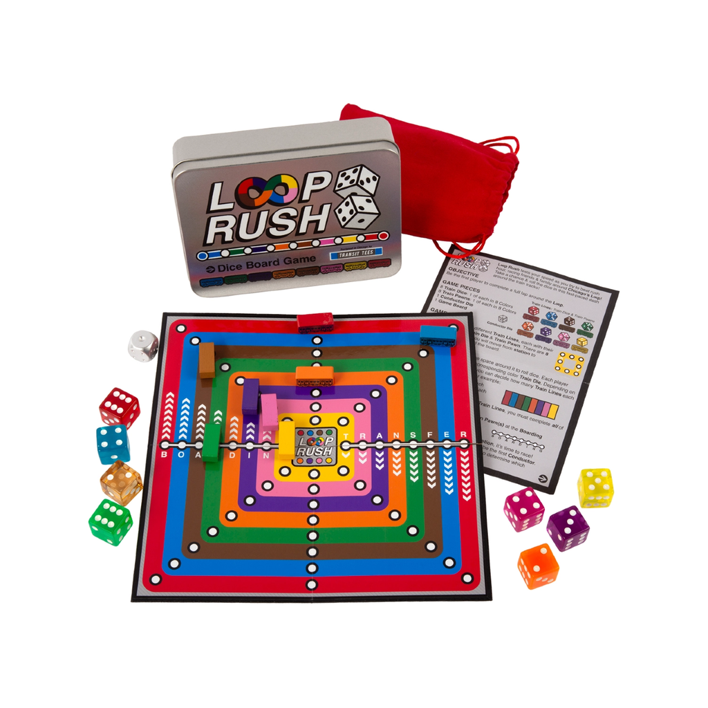Loop Rush Dice Board Game Transit Tees Toys & Games - Puzzles & Games - Games