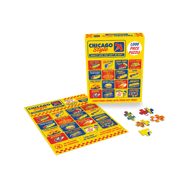 Chicago Style Eats 1000 Piece Jigsaw Puzzle Transit Tees Toys & Games - Puzzles & Games - Jigsaw Puzzles