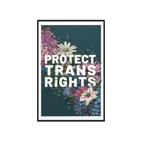 Protect Trans Rights Framed Print Transpainter Home - Wall & Mantle - Artwork