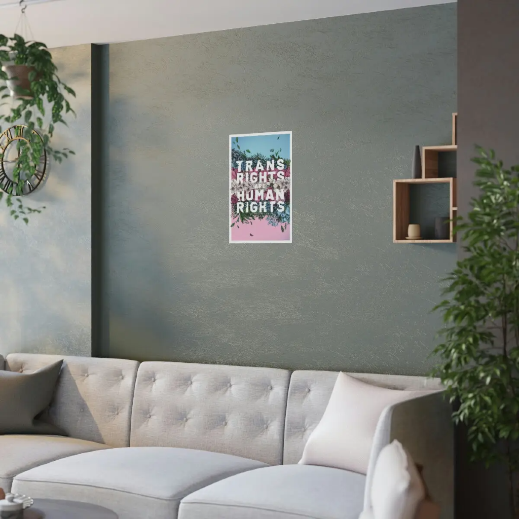 Trans Rights Are Human Rights Print Transpainter Home - Wall & Mantle - Artwork