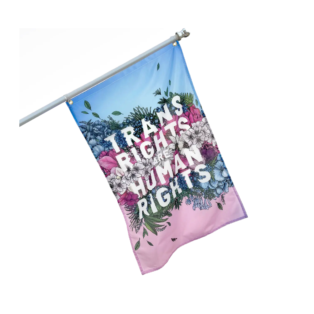 Trans Rights Are Human Rights Flag Transpainter Home - Wall & Mantle - Flags