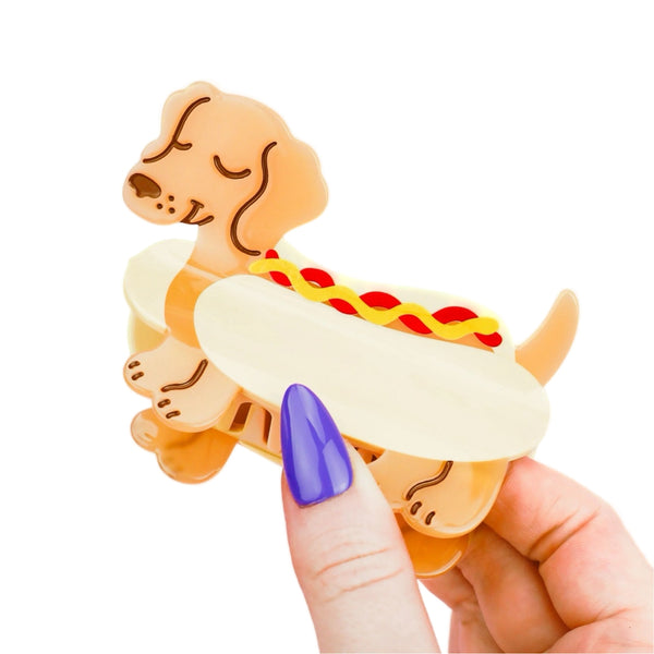 Hot Dog Hair Claw Turtle's Soup Apparel & Accessories - Hair Accessories - Hair Claws & Clips
