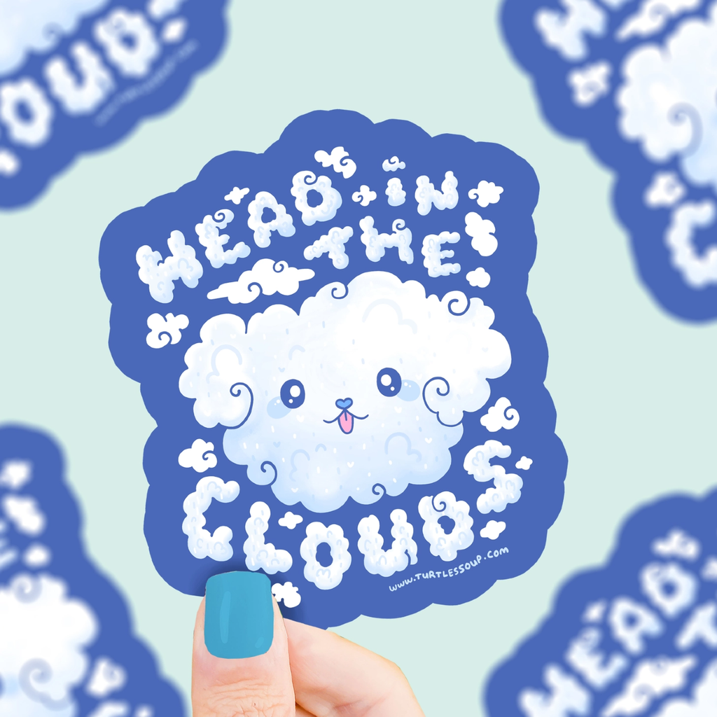 Head In The Clouds Daydreaming Sticker Turtle's Soup Impulse - Decorative Stickers
