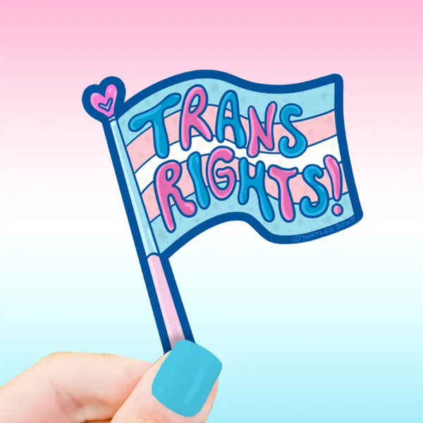 Trans Rights Pride Flag Sticker Turtle's Soup Impulse - Decorative Stickers