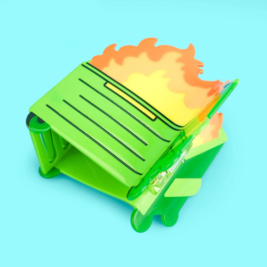 Dumpster Fire Hair Claw Turtles Soup Apparel & Accessories - Hair Accessories - Hair Claws & Clips