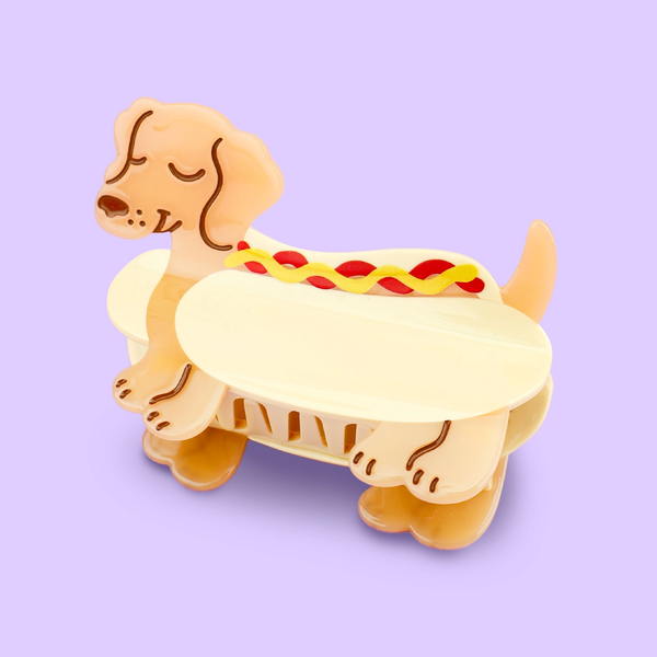 Hot Dog Hair Claw Turtles Soup Apparel & Accessories - Hair Accessories - Hair Claws & Clips