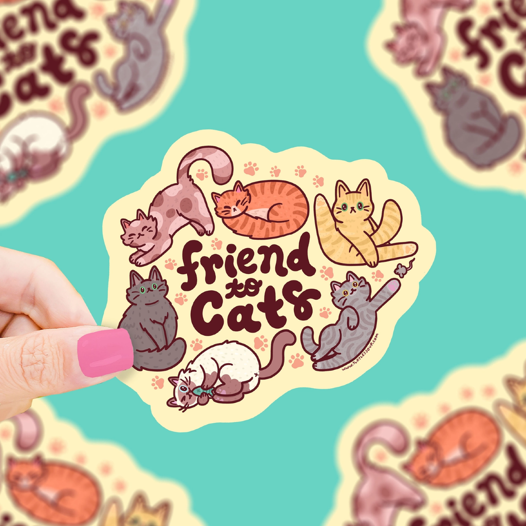 Friend To Cats Sticker Turtles Soup Impulse - Decorative Stickers