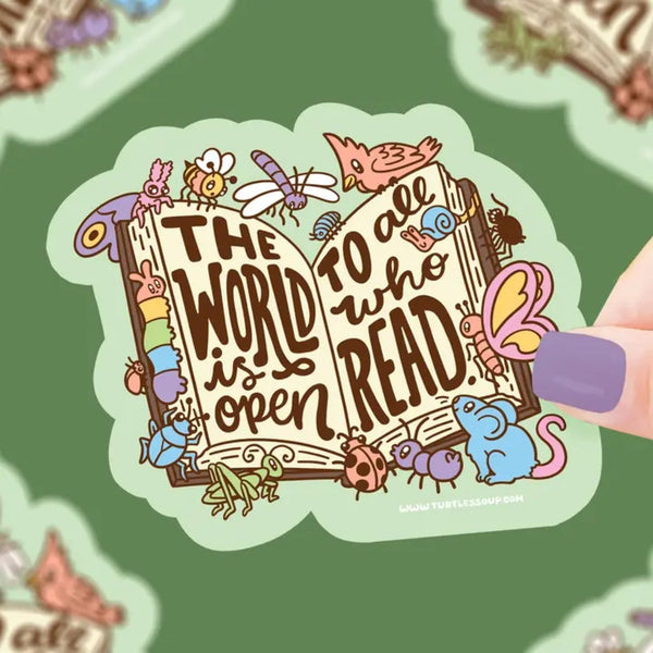 The World Is Open Sticker Turtles Soup Impulse - Decorative Stickers
