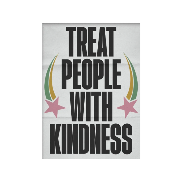 Harry Styles Treat People With Kindness Art Print - White Black Twisted Rebel Designs Home - Wall & Mantle - Artwork