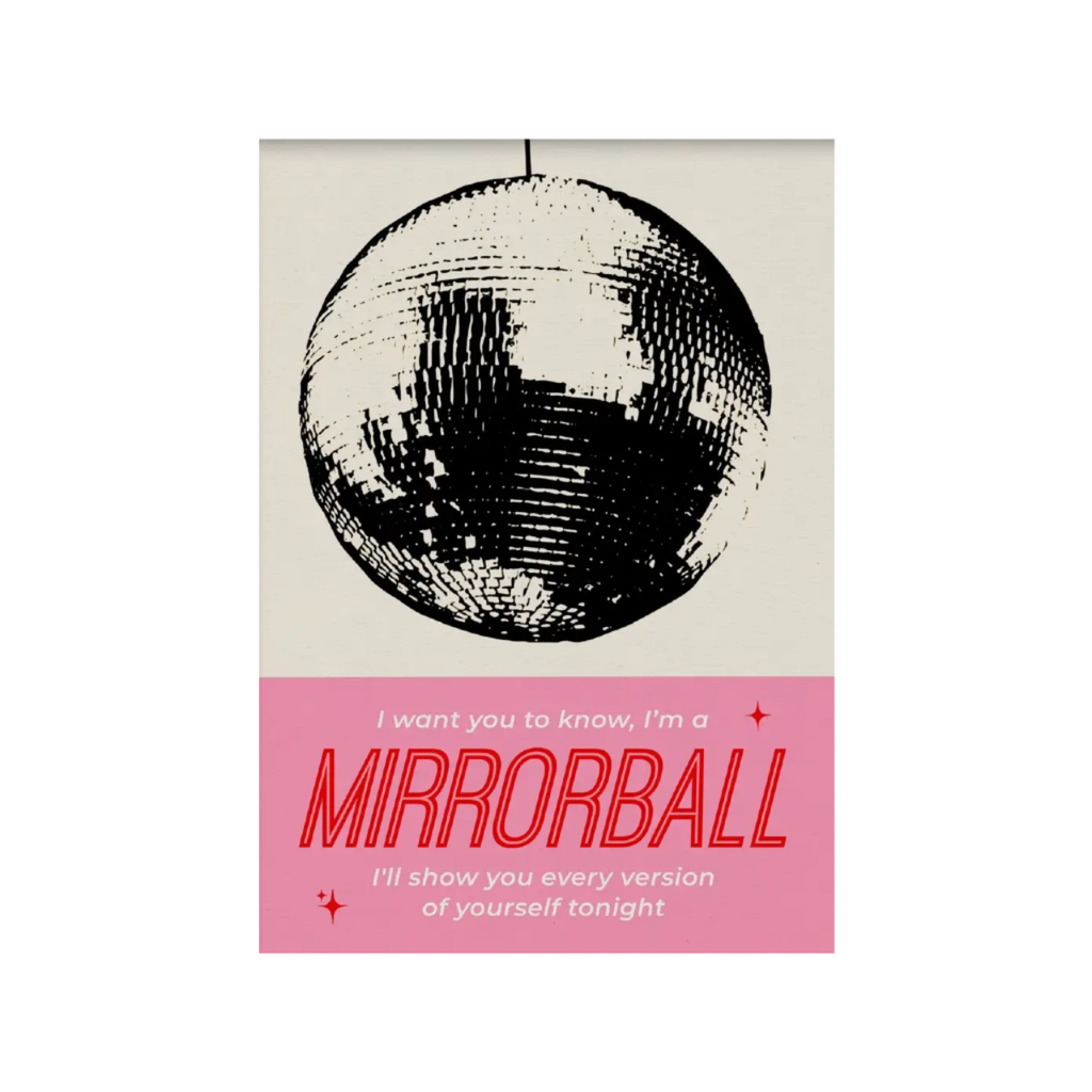 Mirrored Ball Quote Art Print Twisted Rebel Designs Home - Wall & Mantle - Artwork