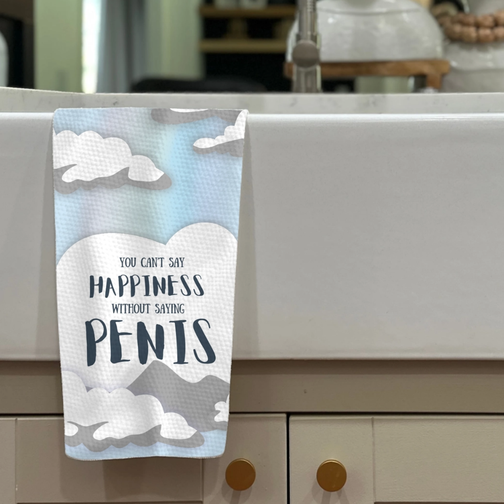 Happiness Penis Tea Towel Twisted Wares Home - Kitchen & Dining - Kitchen Cloths & Dish Towels