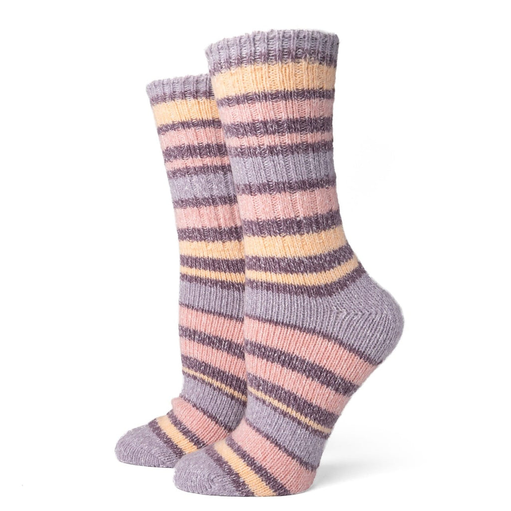 Stripes Purple Everyday Cozy Super Soft Socks Two Left Feet Apparel & Accessories - Socks - Adult - Womens