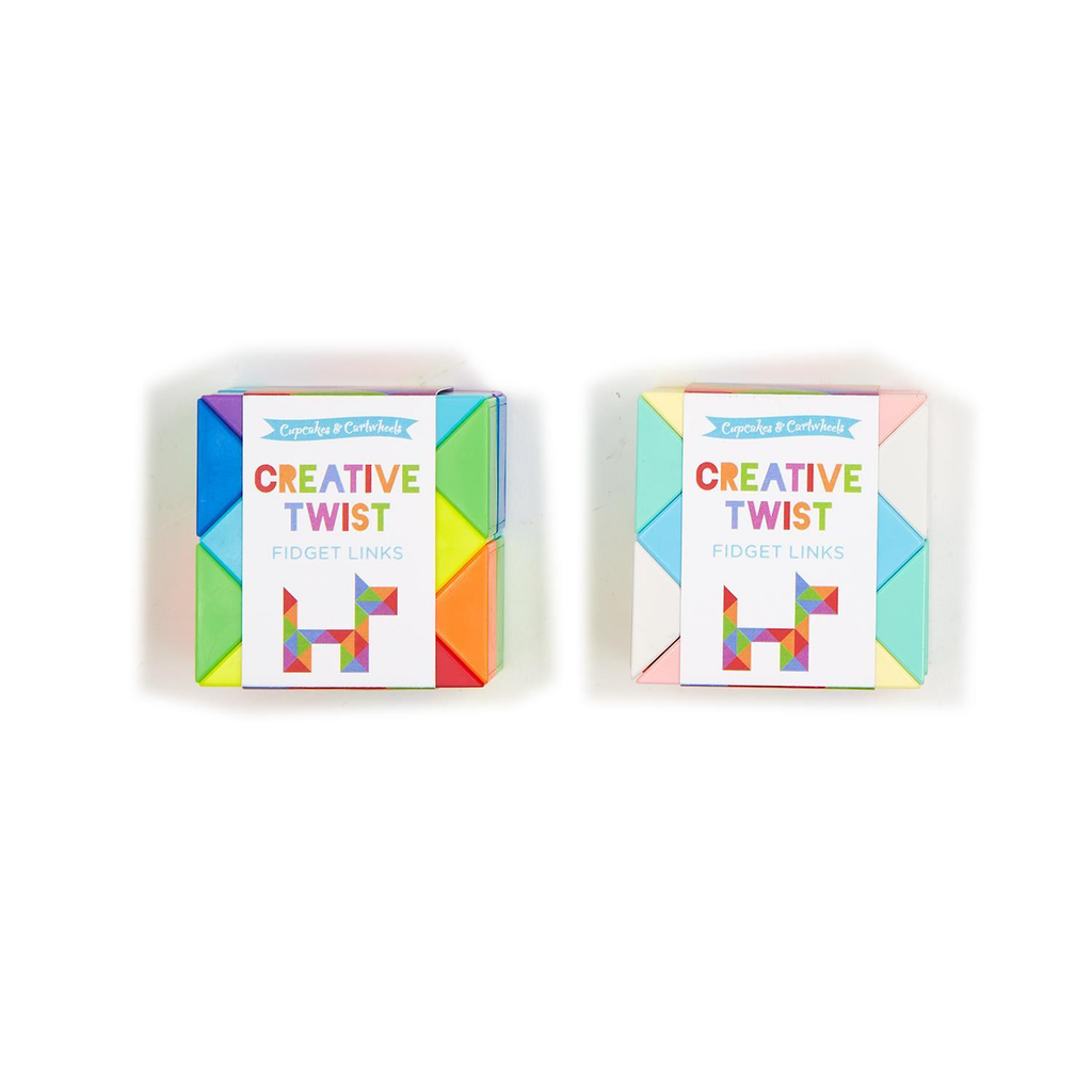 Creative Twist Fidget Links Multicolor Triangles Connecting Fidget Puzzles Two's Company Toys & Games - Fidget Toys