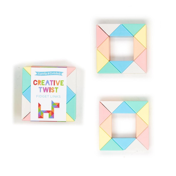 Pastel Creative Twist Fidget Links Multicolor Triangles Connecting Fidget Puzzles Two's Company Toys & Games - Fidget Toys