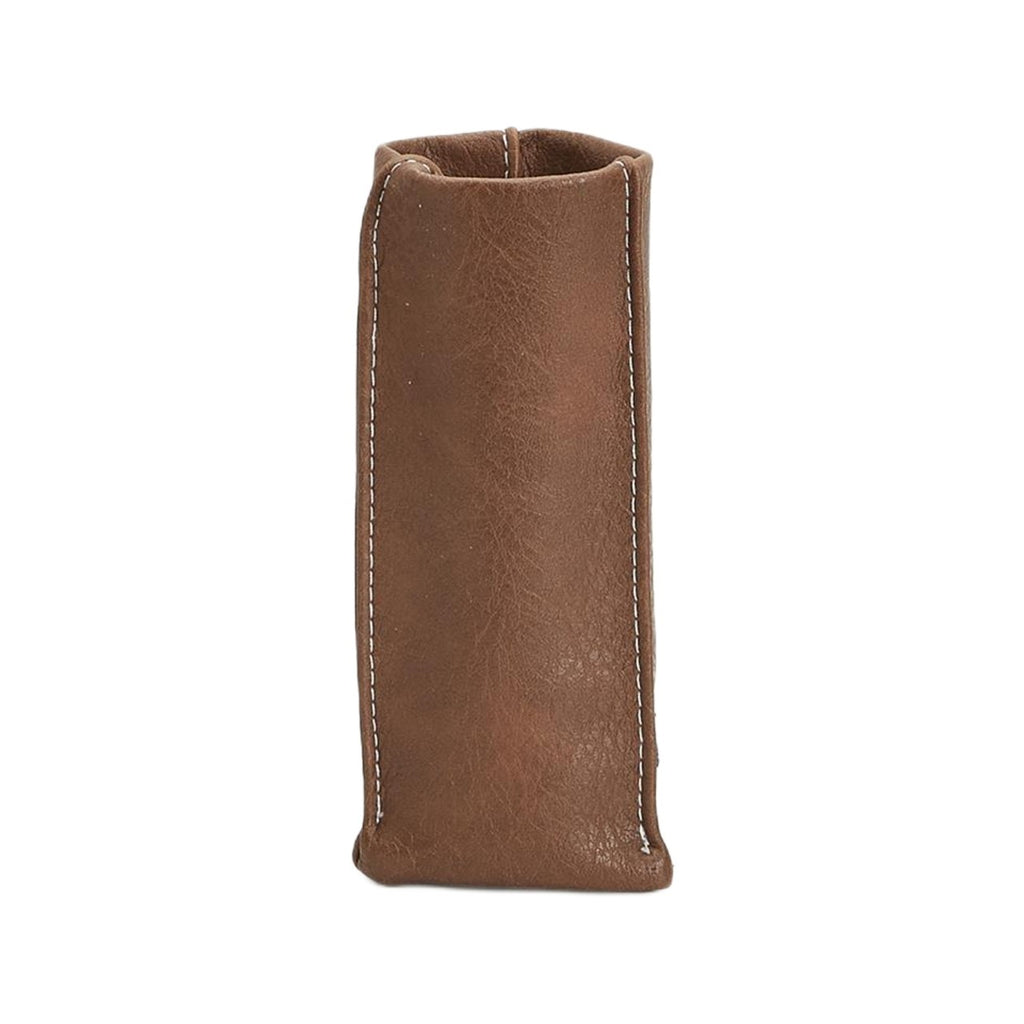 Dark Brown Leather Looking Good Weighted Eyeglass Holder Twos Company Apparel & Accessories - Pouches & Cases