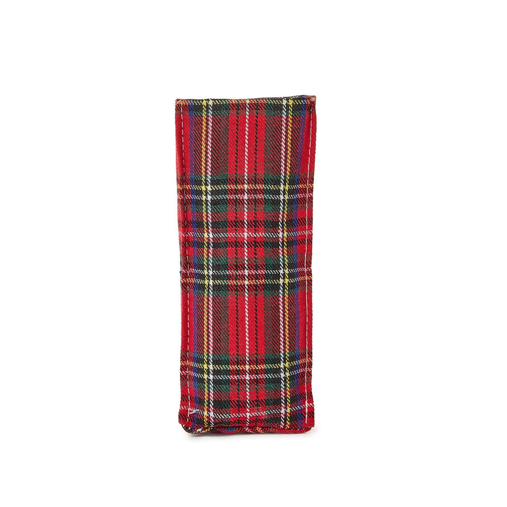 Red Looking Good Tartan Standing Triangular Weighted Eyeglass Holder Twos Company Apparel & Accessories - Pouches & Cases