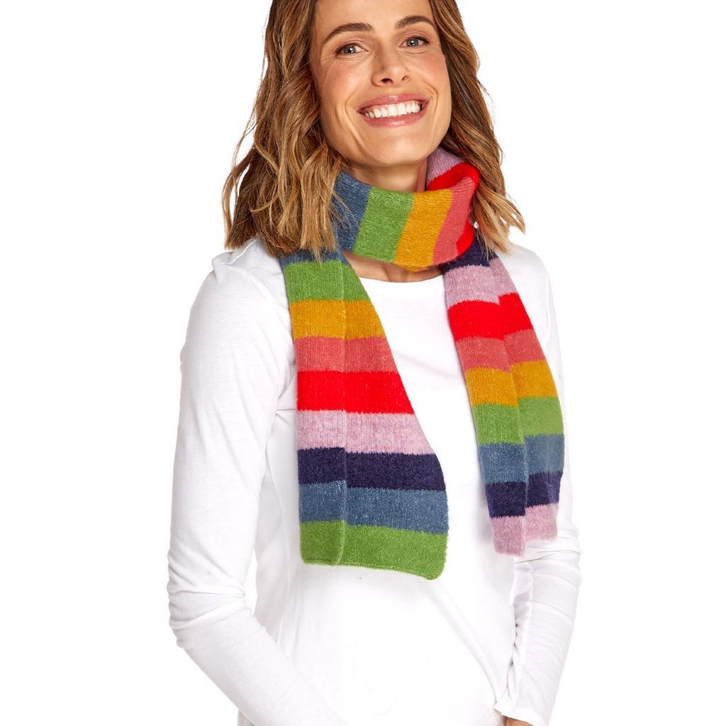 Bold Wear Your Stripes Slim Width Scarf Twos Company Apparel & Accessories - Winter - Adult - Scarves & Wraps