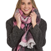 Classic With A Twist Argyle Scarf With Fringe Detail Twos Company Apparel & Accessories - Winter - Adult - Scarves & Wraps