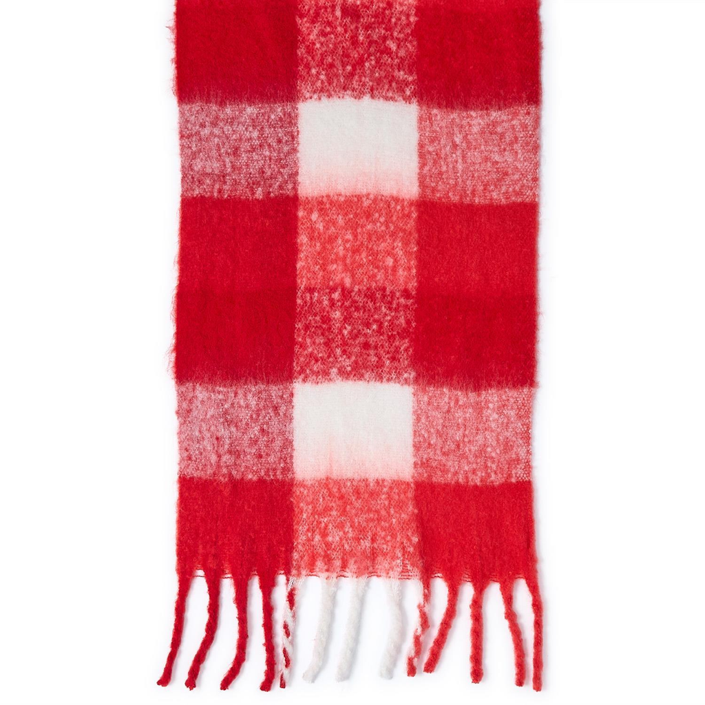 Scarlet Plaid Scarf - Adult Twos Company Apparel & Accessories - Winter - Adult - Scarves & Wraps