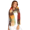 Warm Multi Plaid Brushed Super Soft Scarf Twos Company Apparel & Accessories - Winter - Adult - Scarves & Wraps