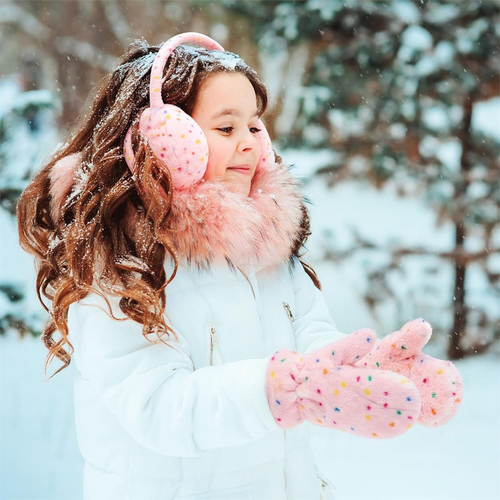 Sprinkles Super Soft Faux Fur Mittens - Kids Twos Company Apparel & Accessories - Winter - Kids - Mittens & Gloves