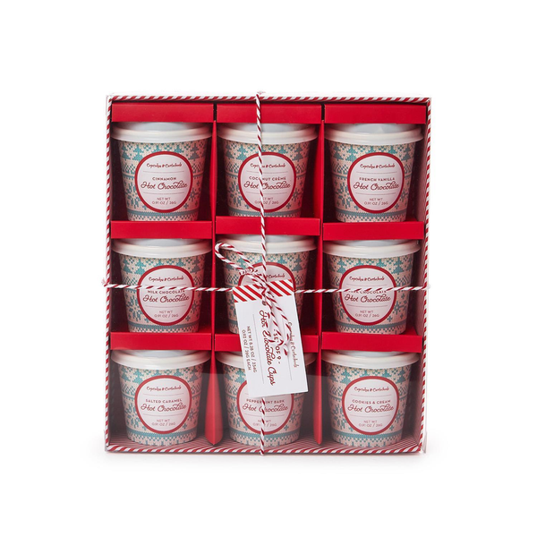 Holiday Set Of 9 Hot Chocolate Cups In Gift Box Twos Company Candy, Chocolate & Gum - Holiday