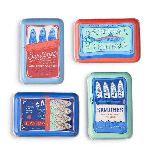 Sardines Metal Tray Set Twos Company Home - Decorative Trays, Plates, & Bowls