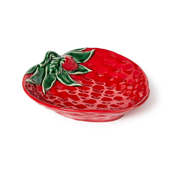 Very Berry Strawberry Shaped Tray Twos Company Home - Decorative Trays, Plates, & Bowls