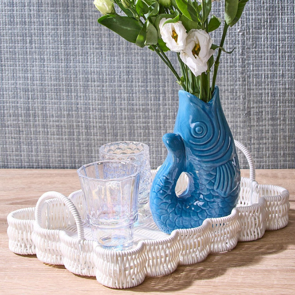 Under The Sea Set Of 4 Iridescent Stackable Fish Glasses Twos Company Home - Mugs & Glasses