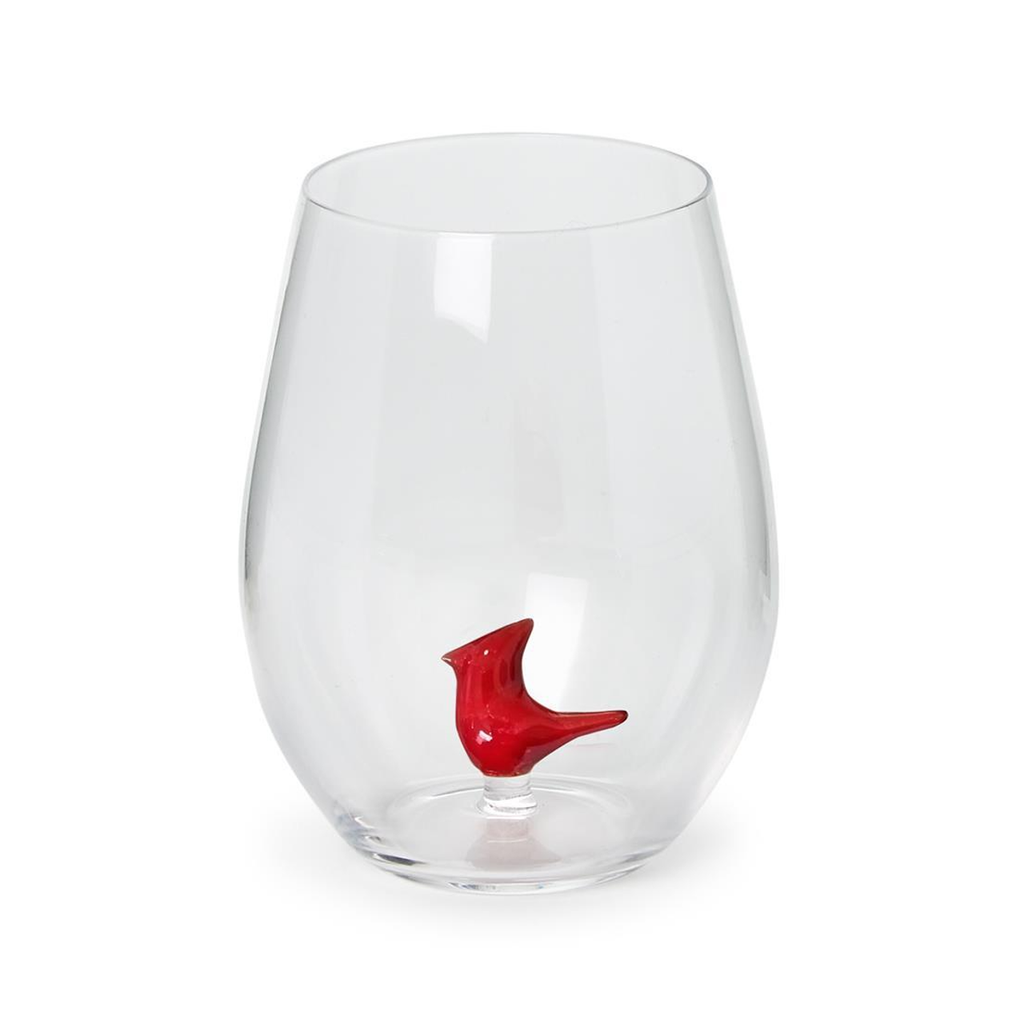 Cardinal Stemless Wine Glass Twos Company Home - Mugs & Glasses - Wine Glasses