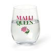 Mahj Queen Stemless Wine Glass Twos Company Home - Mugs & Glasses - Wine Glasses