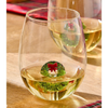 Wreath Icon Stemless Wine Glass Twos Company Home - Mugs & Glasses - Wine Glasses