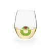 Wreath Icon Stemless Wine Glass Twos Company Home - Mugs & Glasses - Wine Glasses