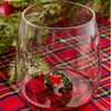 Wreath Icon Stemless Wine Glass Twos Company Home - Mugs & Glasses - Wine Glasses