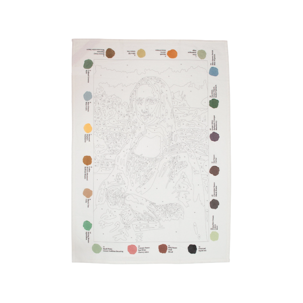 Mona Lisa Stain By Numbers Towel Unemployed Philosophers Guild Home - Kitchen & Dining - Kitchen Cloths & Dish Towels
