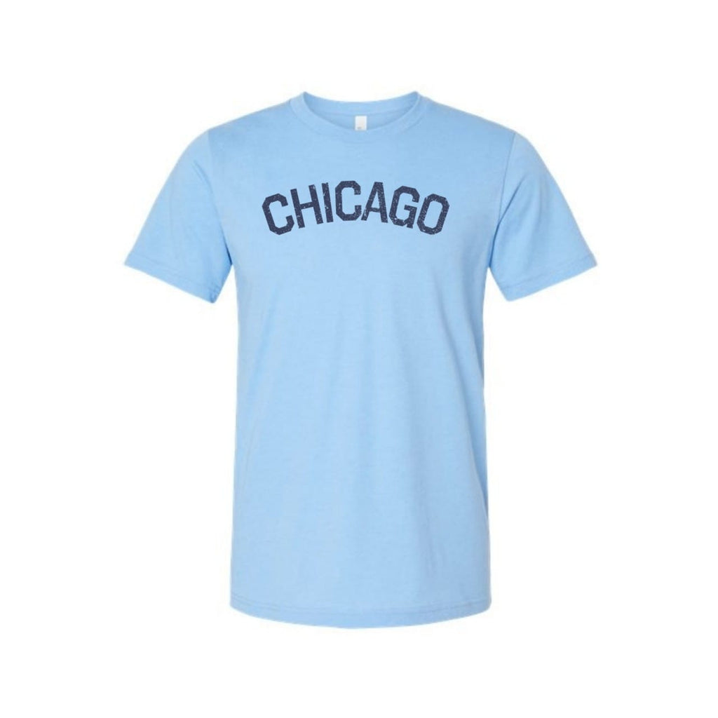 SM Chicago Short Sleeve T-Shirt - Adult - Heather Carolina Blue Urban General Store Goods Apparel & Accessories - Clothing - Adult - T-Shirts