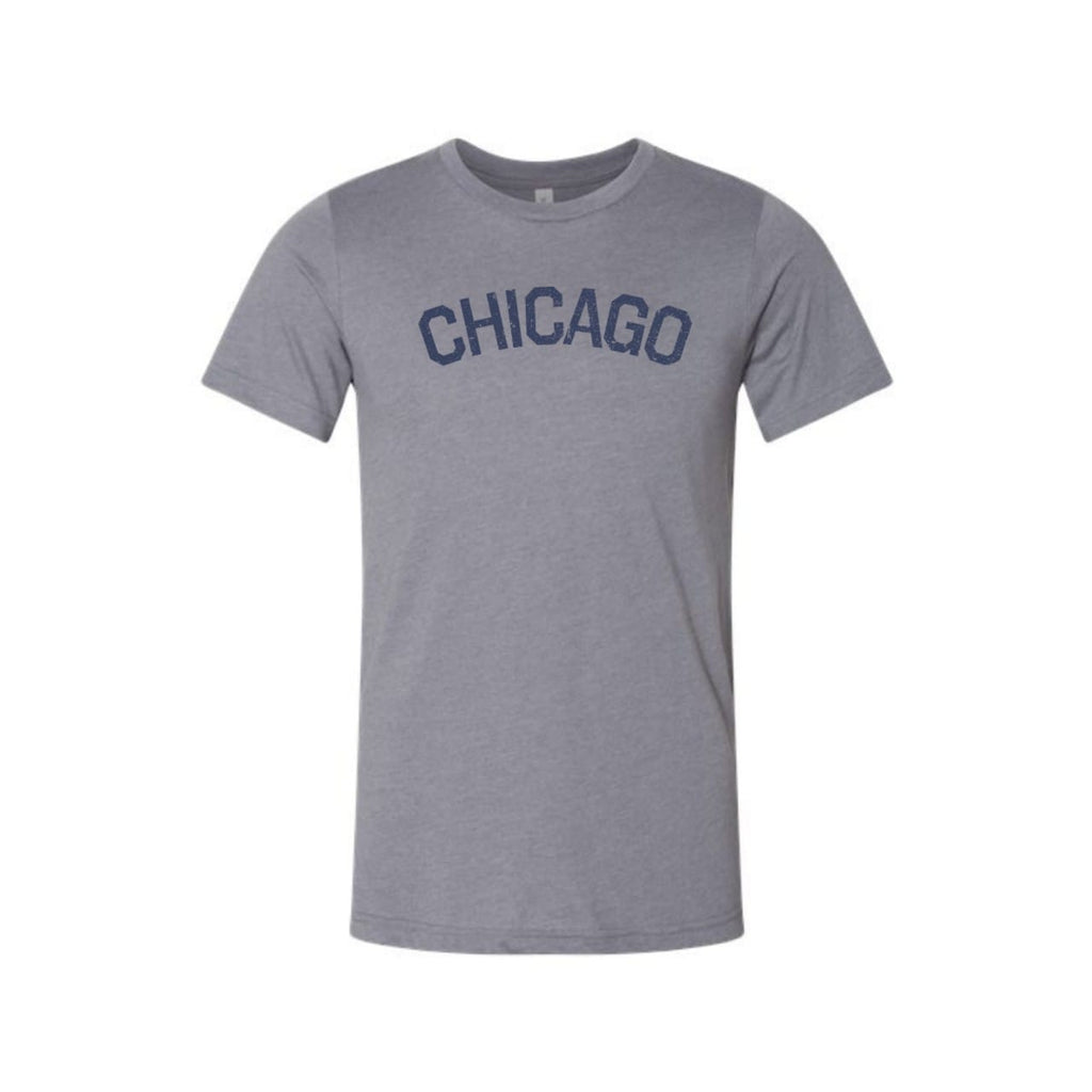 SM Chicago Short Sleeve T-Shirt - Adult - Heather Storm Urban General Store Goods Apparel & Accessories - Clothing - Adult - T-Shirts