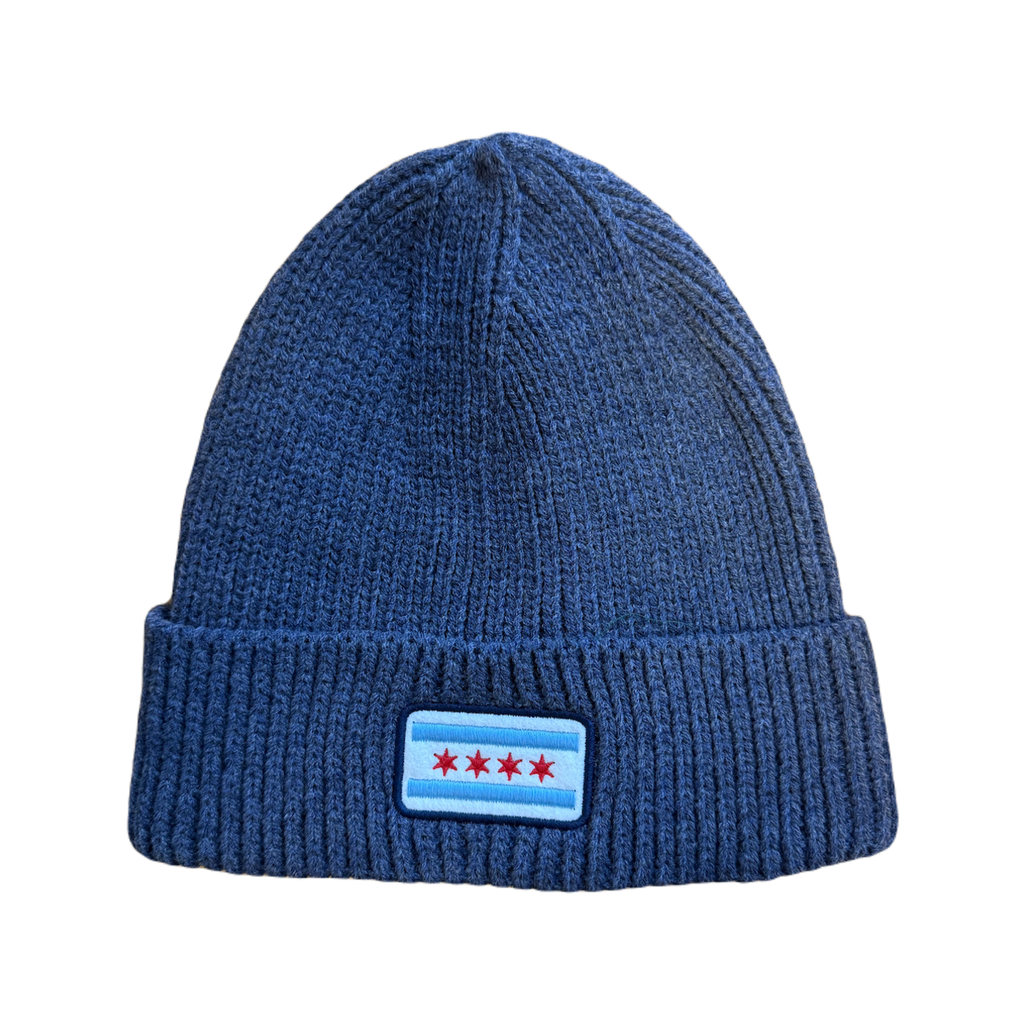 Chicago Flag Ribbed Cuff Beanie Urban General Store Goods Apparel & Accessories - Winter - Adult - Hats