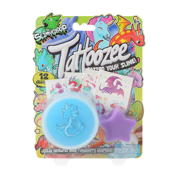 Blue Raspberry (Dragon) Slimygoop Tattoozee Tattoo Transfer Slime Kit US Toy Toys & Games