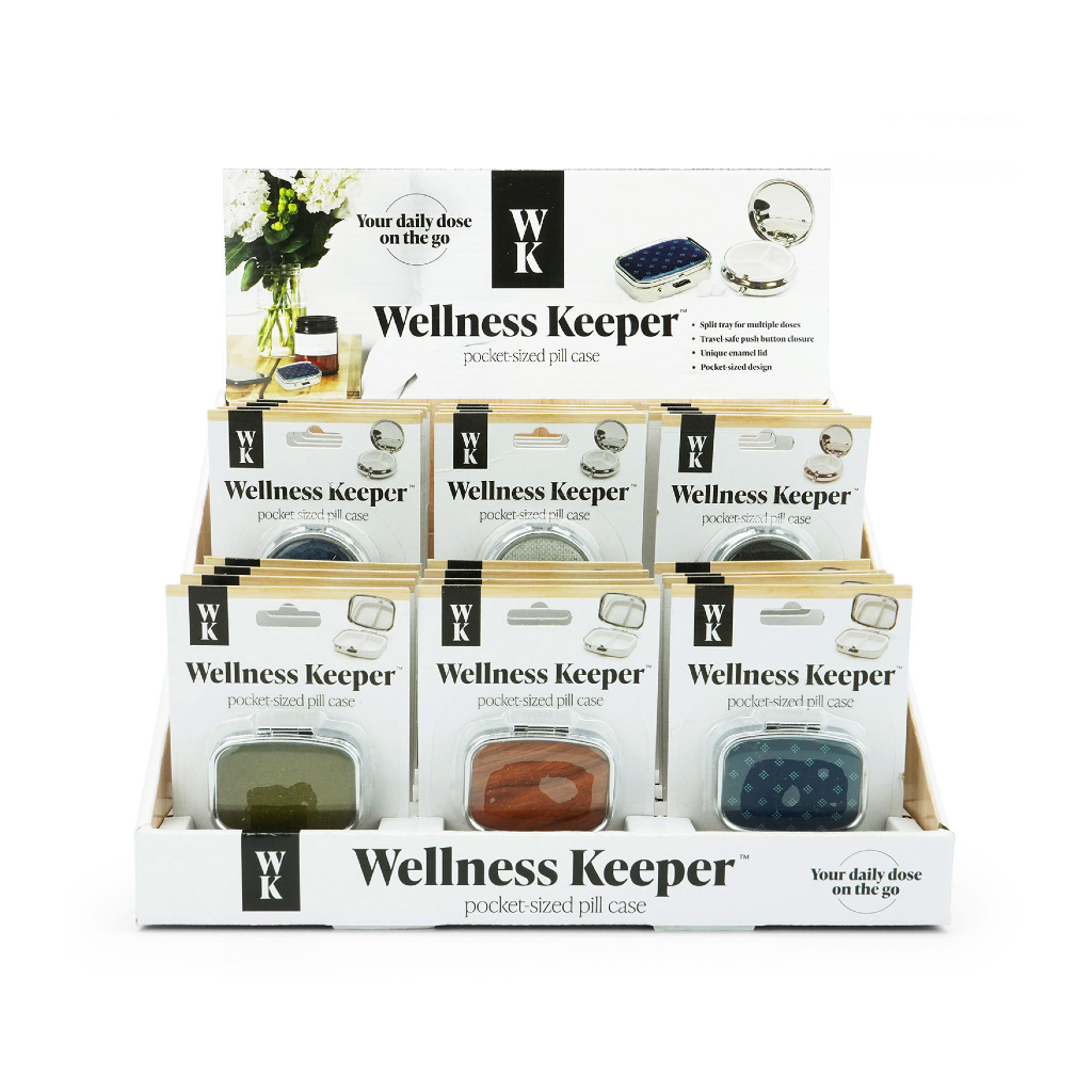 Wellness Keeper Pocket-Sized Pill Case - Assorted Silver Tones Wellness Keeper Home