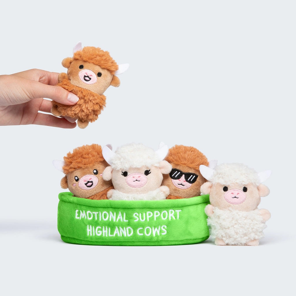 Emotional Support Highland Cows– A Cozy & Cuddly Plush Gift Set What Do You Meme Toys & Games - Stuffed Animals & Plush Toys