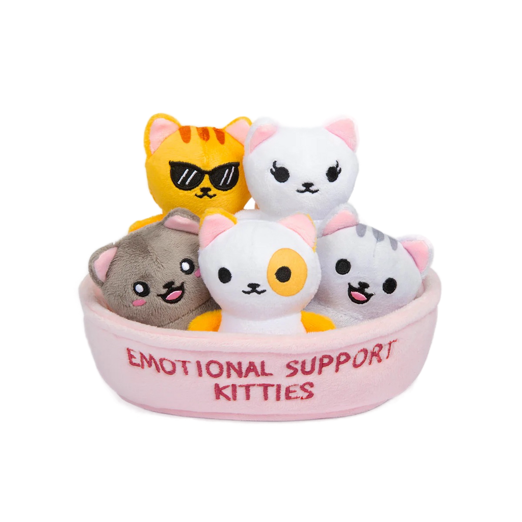 Emotional Support Kitties – Set of 5 Plush Cats in Cozy Container Plush Toy What Do You Meme Toys & Games - Stuffed Animals & Plush Toys