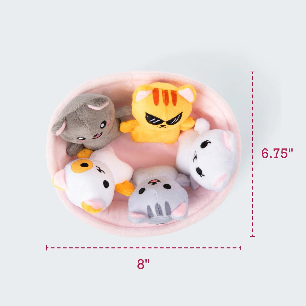 Emotional Support Kitties – Set of 5 Plush Cats in Cozy Container Plush Toy What Do You Meme Toys & Games - Stuffed Animals & Plush Toys