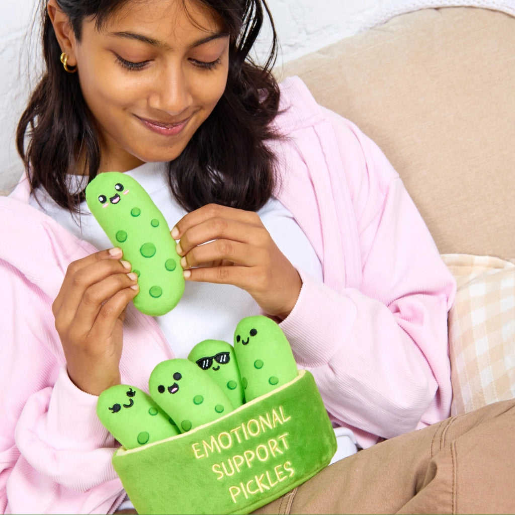 Emotional Support Pickles - Cuddly Snack Buddies Plush Toy What Do You Meme Toys & Games - Stuffed Animals & Plush Toys